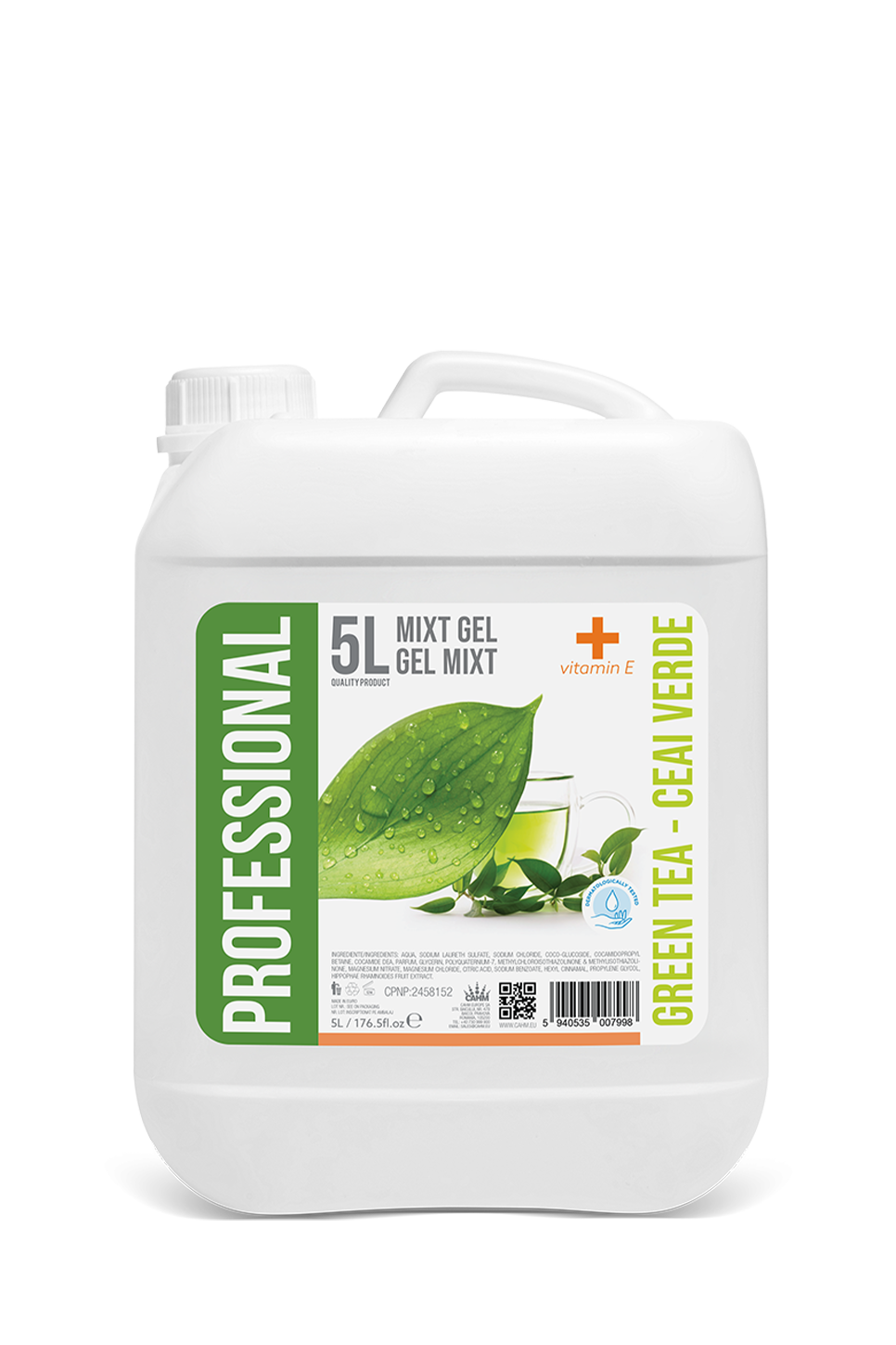 Mixt Gel Green tea + Vitamin E 5L Canister - PROFESSIONAL