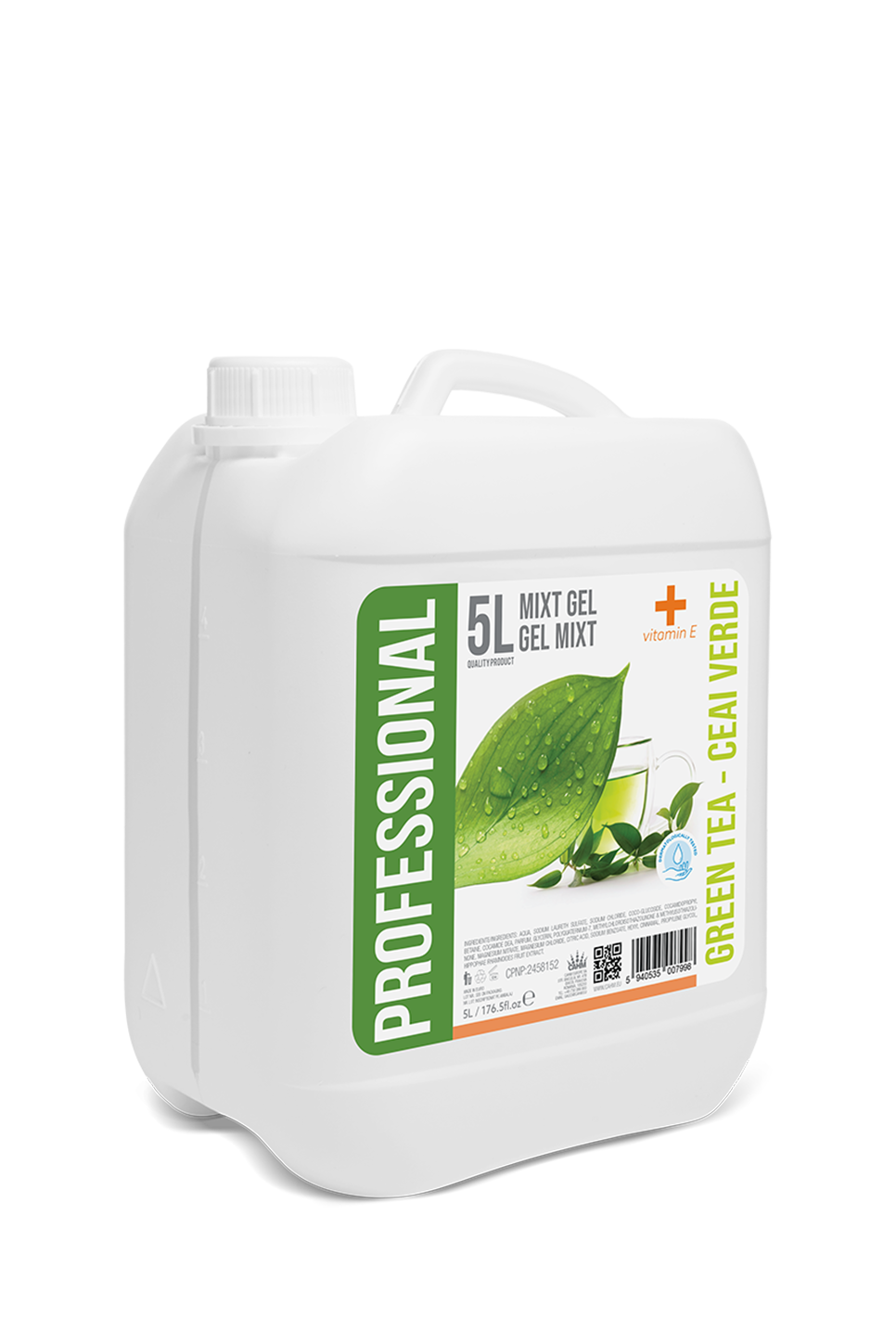 Mixt Gel Green tea + Vitamin E 5L Canister - PROFESSIONAL