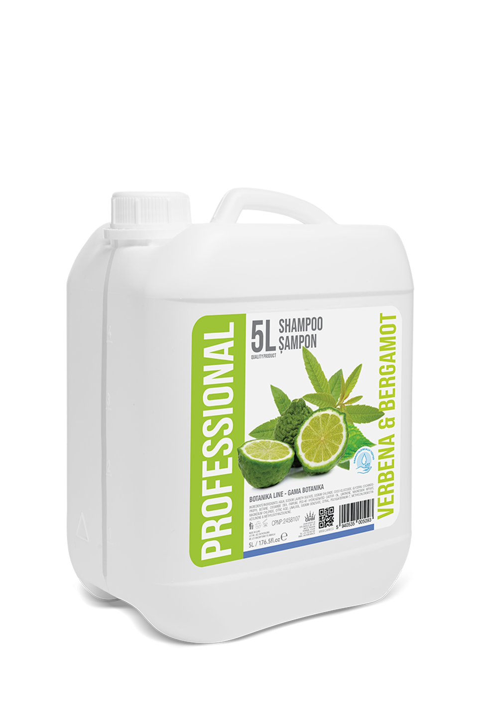 Shampoo Verbena and Bergamot, 5L Canister - PROFESSIONAL