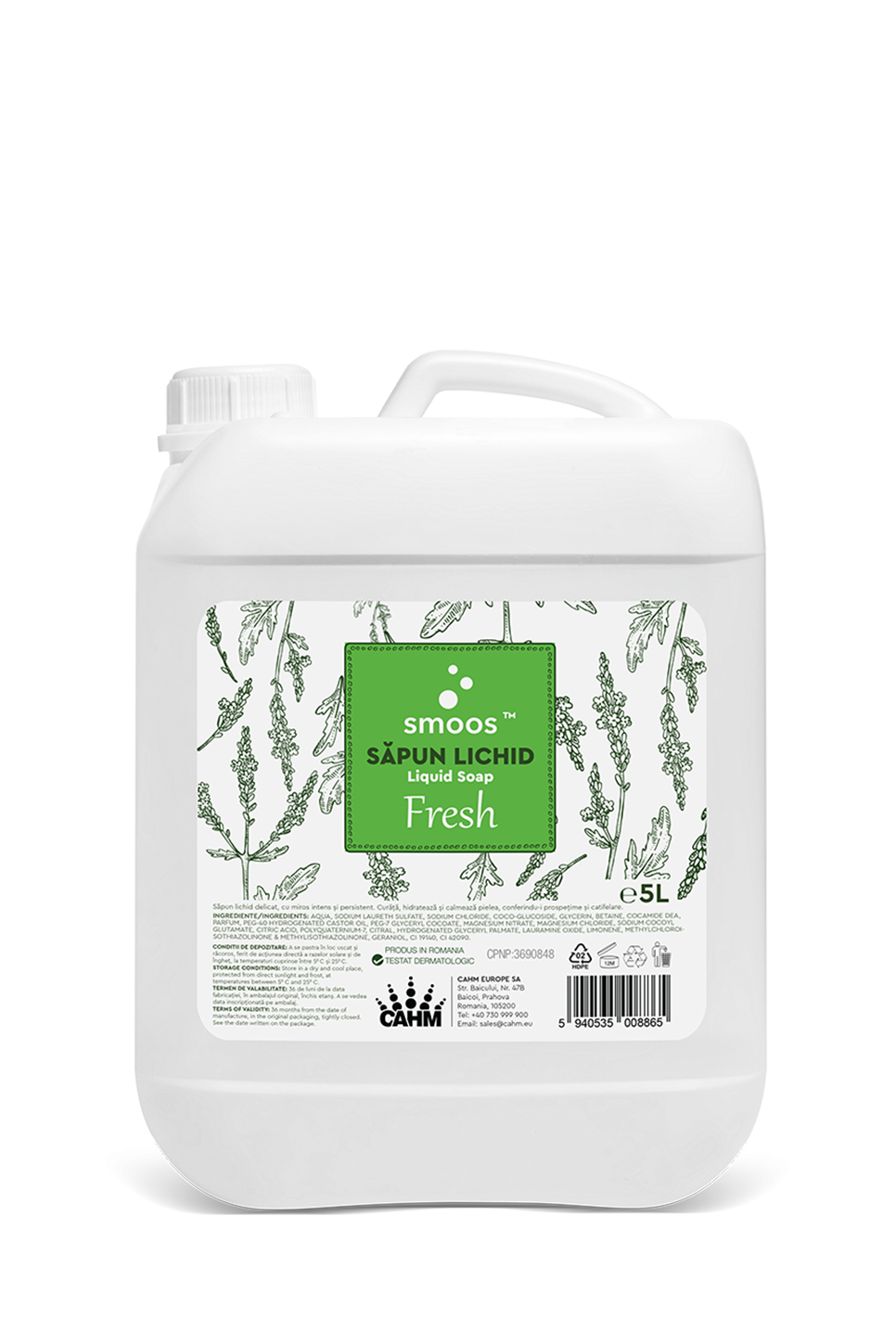 Liquid Soap Verbena, 5L Canister - SMOOS FRESH