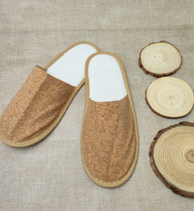 Hotel slippers BIO material - Wooden cork