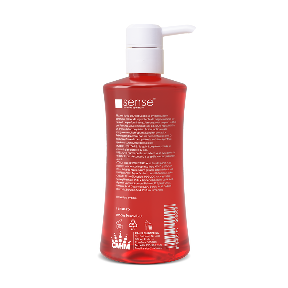 Liquid Soap with Lactic Acid pH4, Sense, 330 ml